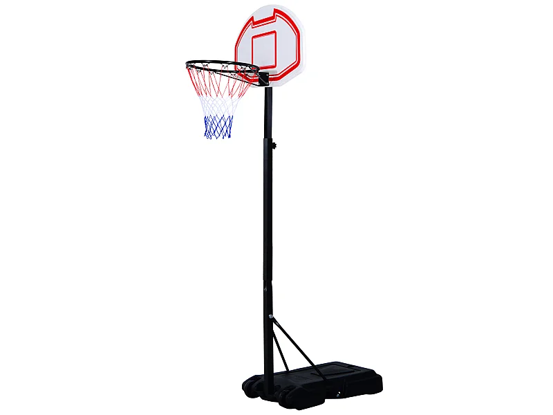 Canasta de baloncesto blanco y negro 73x49x249 cm HOMCOM