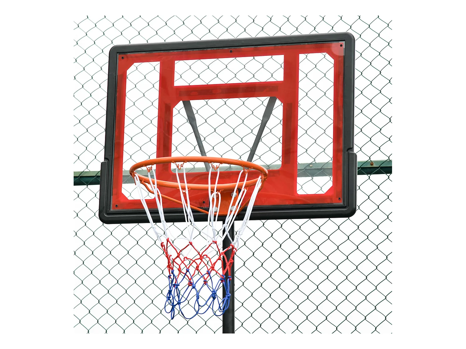 Canasta de baloncesto negro y rojo 75x83x261 cm HOMCOM