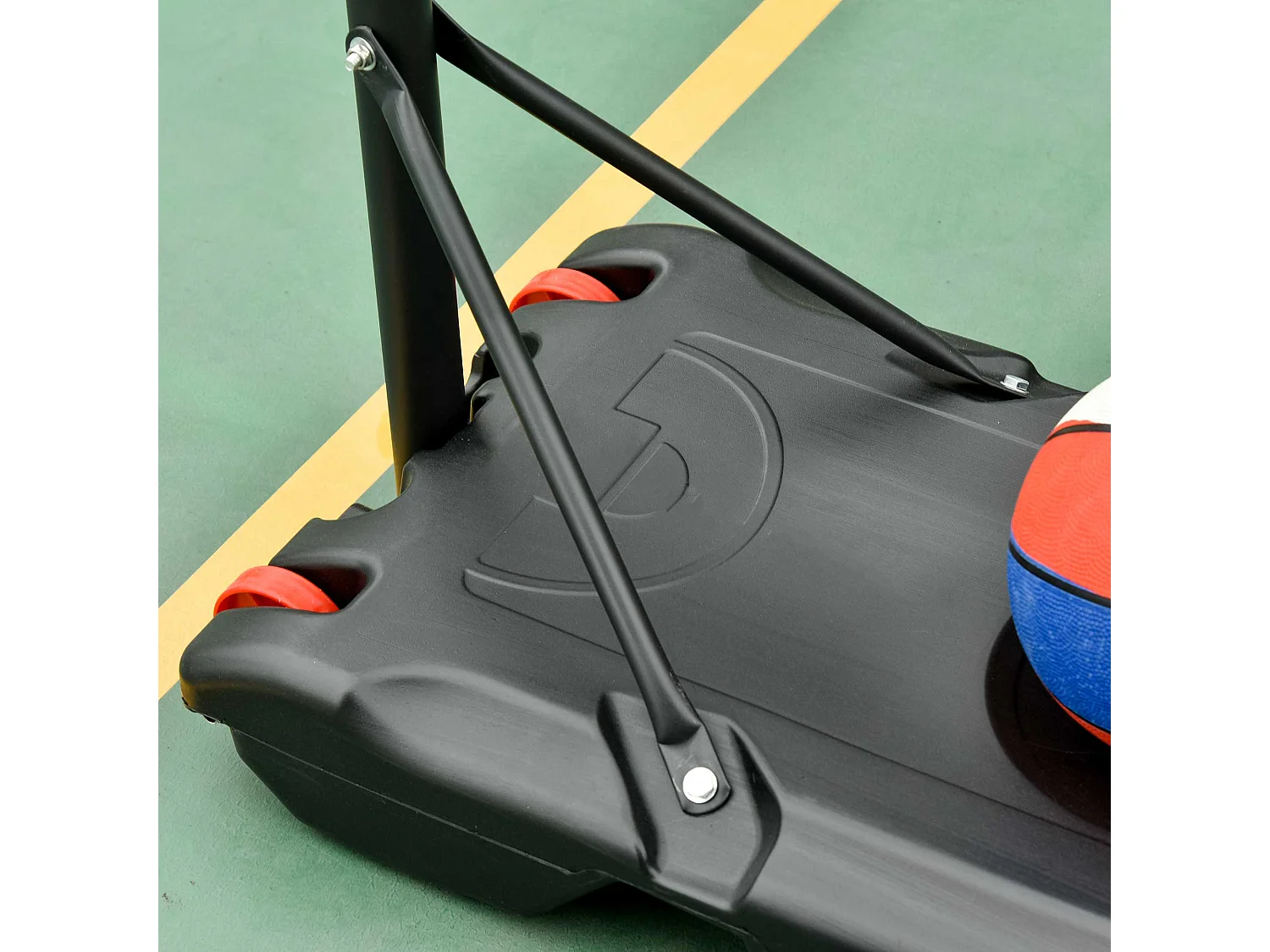 Canasta de baloncesto negro y rojo 75x83x261 cm HOMCOM