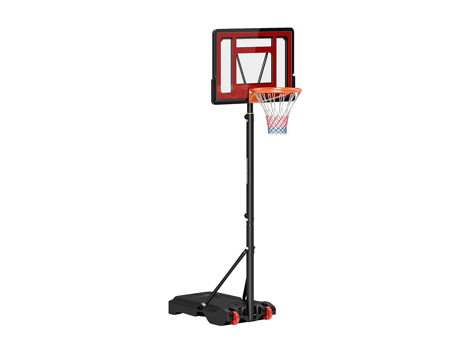 Canasta de baloncesto negro y rojo 75x83x261 cm HOMCOM