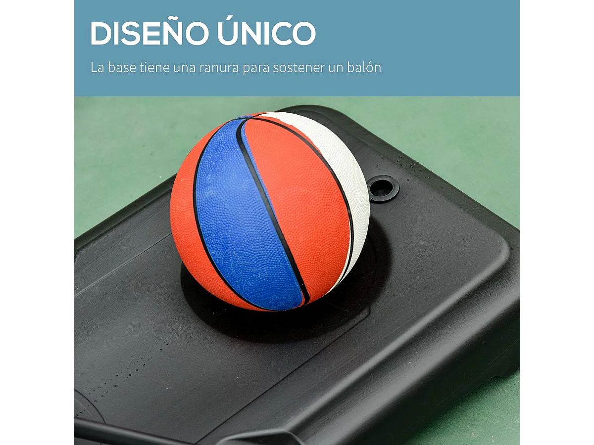 Canasta de baloncesto negro y rojo 75x83x261 cm HOMCOM