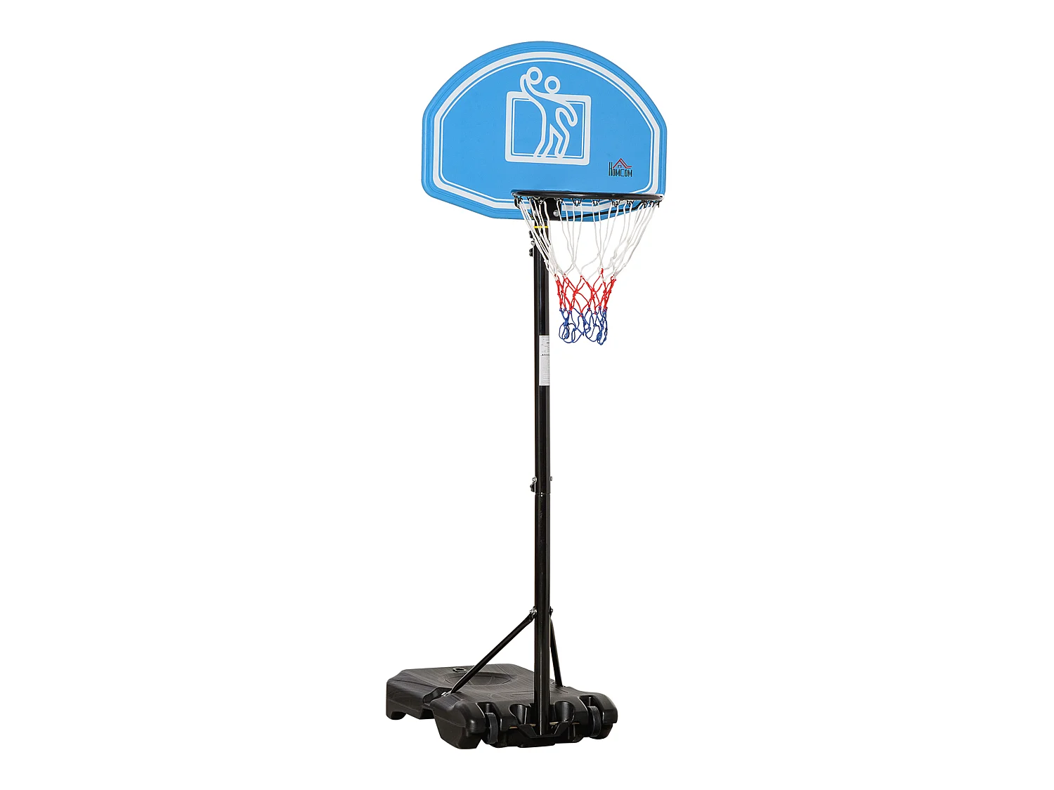 Canasta de baloncesto negro y azul 76x70x254 cm HOMCOM
