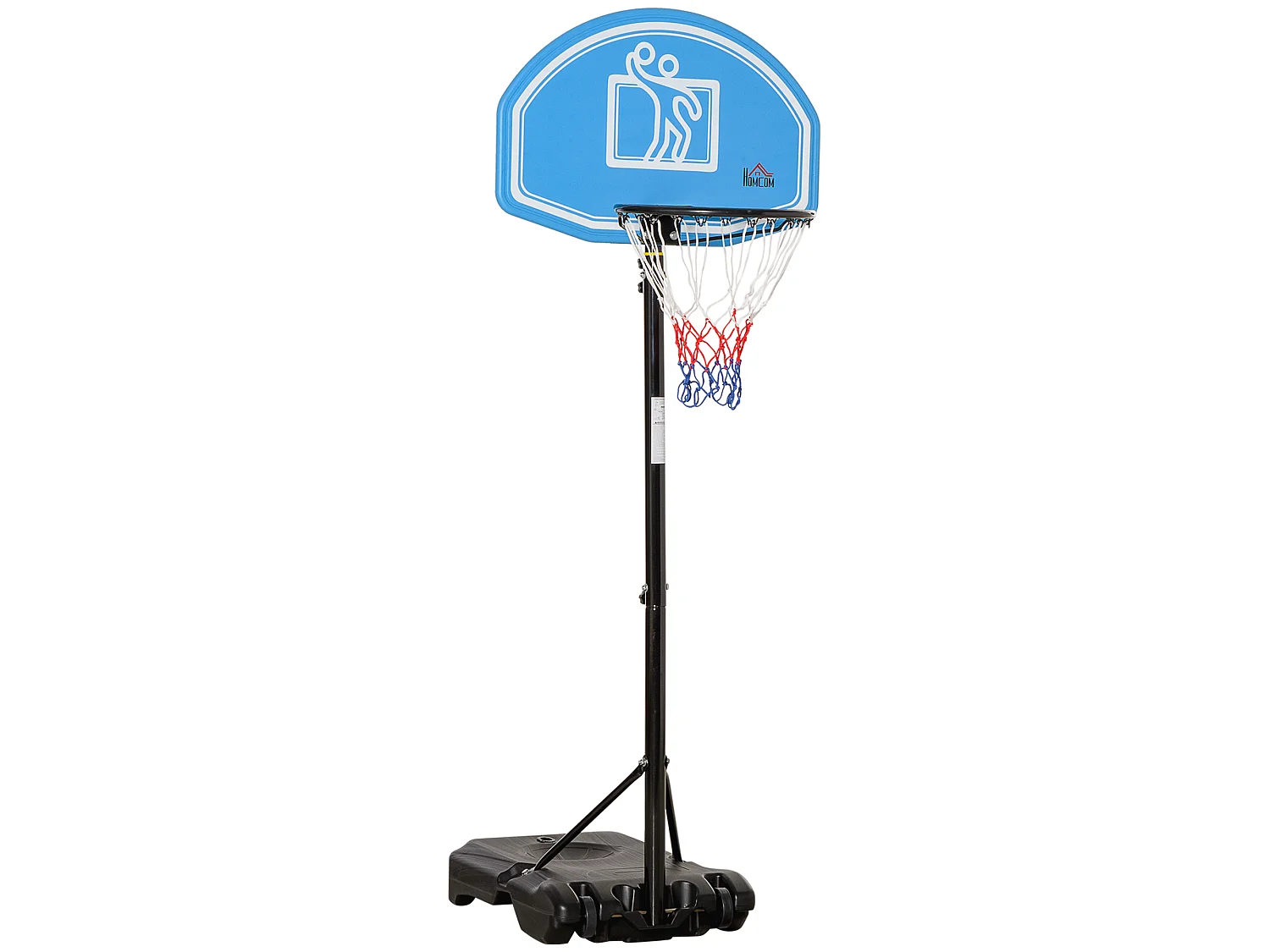 Canasta de baloncesto negro y azul 76x70x254 cm HOMCOM