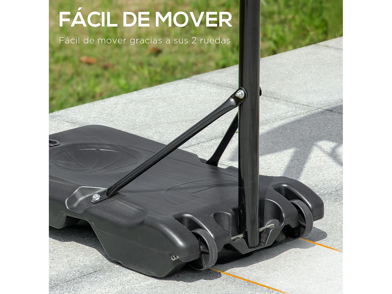 Canasta de baloncesto negro y azul 76x70x254 cm HOMCOM