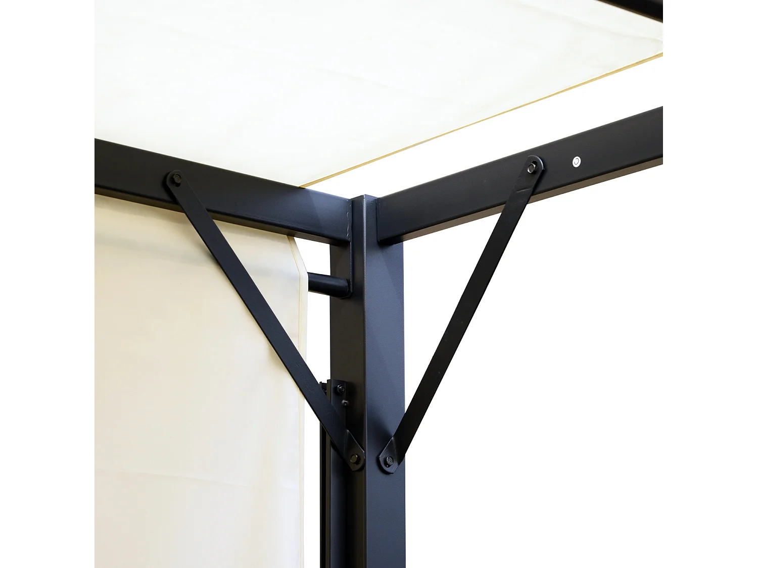 Pérgola crema 295x295x226 cm Outsunny