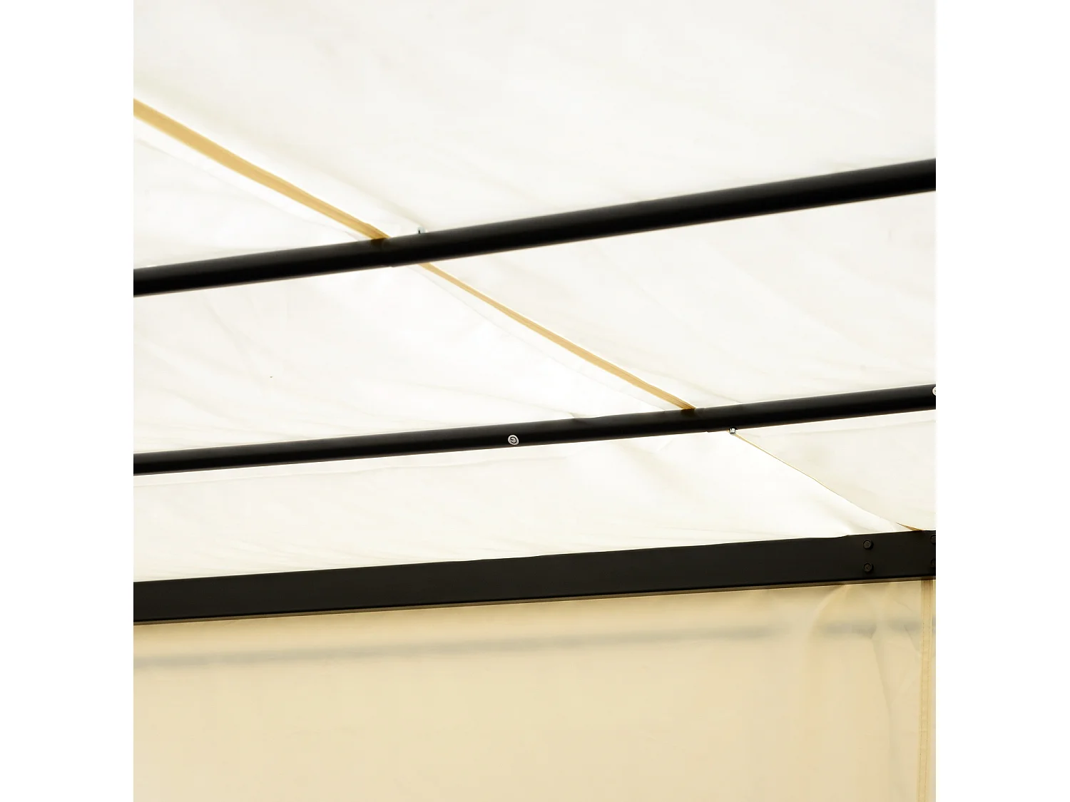 Pérgola crema 295x295x226 cm Outsunny