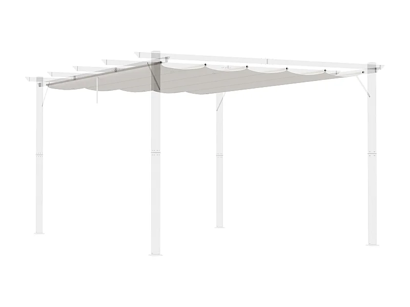 Cubierta para pérgola crema 350x250x6 cm Outsunny