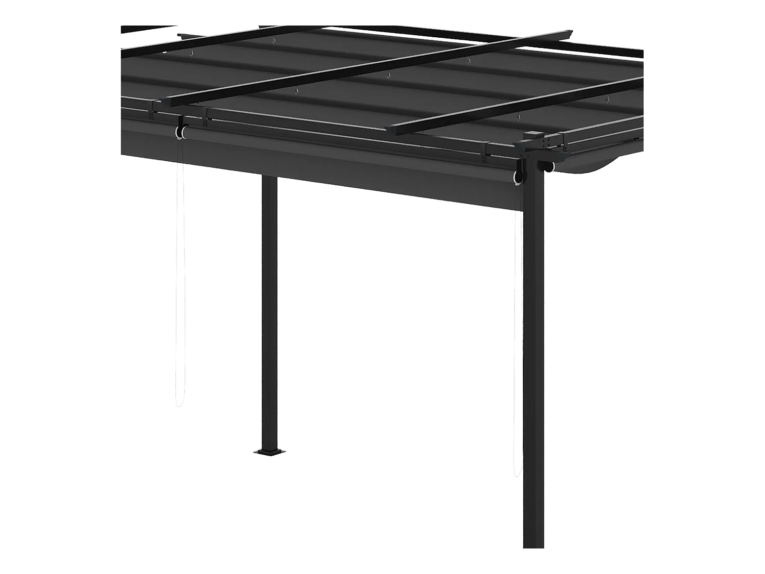 Pérgola de jardín gris oscuro 395x295x230 cm Outsunny