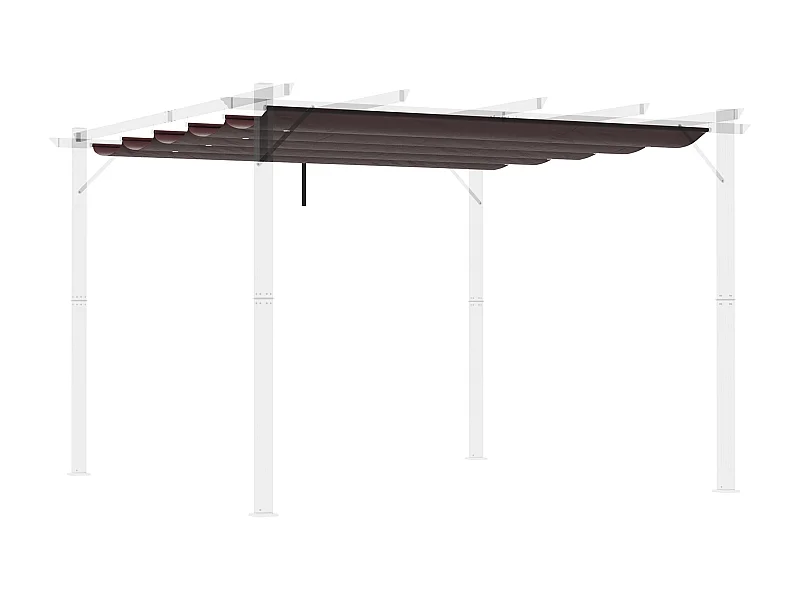 Cubierta para pérgola café 250x255x6 cm Outsunny