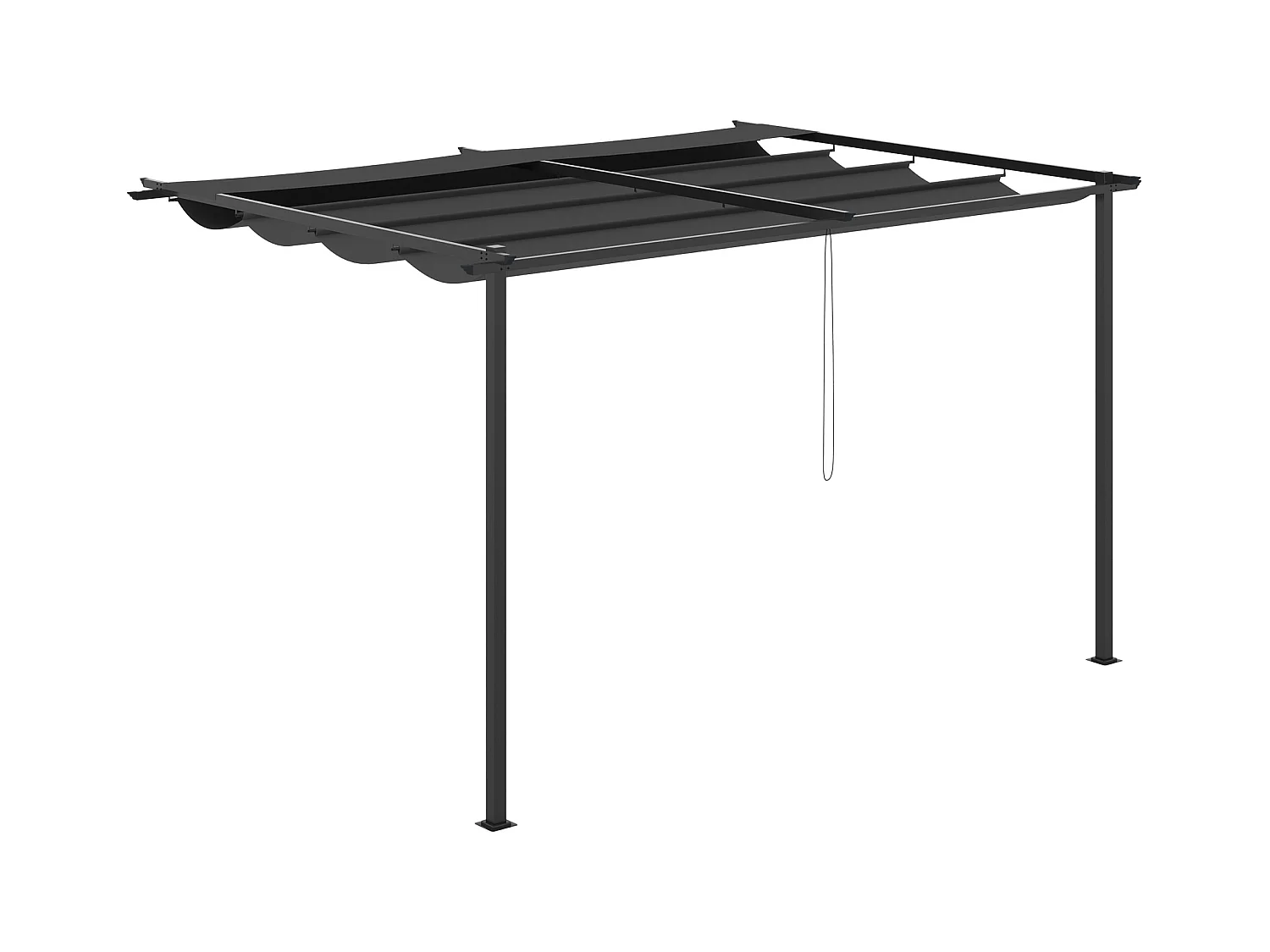 Pérgola de jardín gris oscuro 390x290x220 cm Outsunny