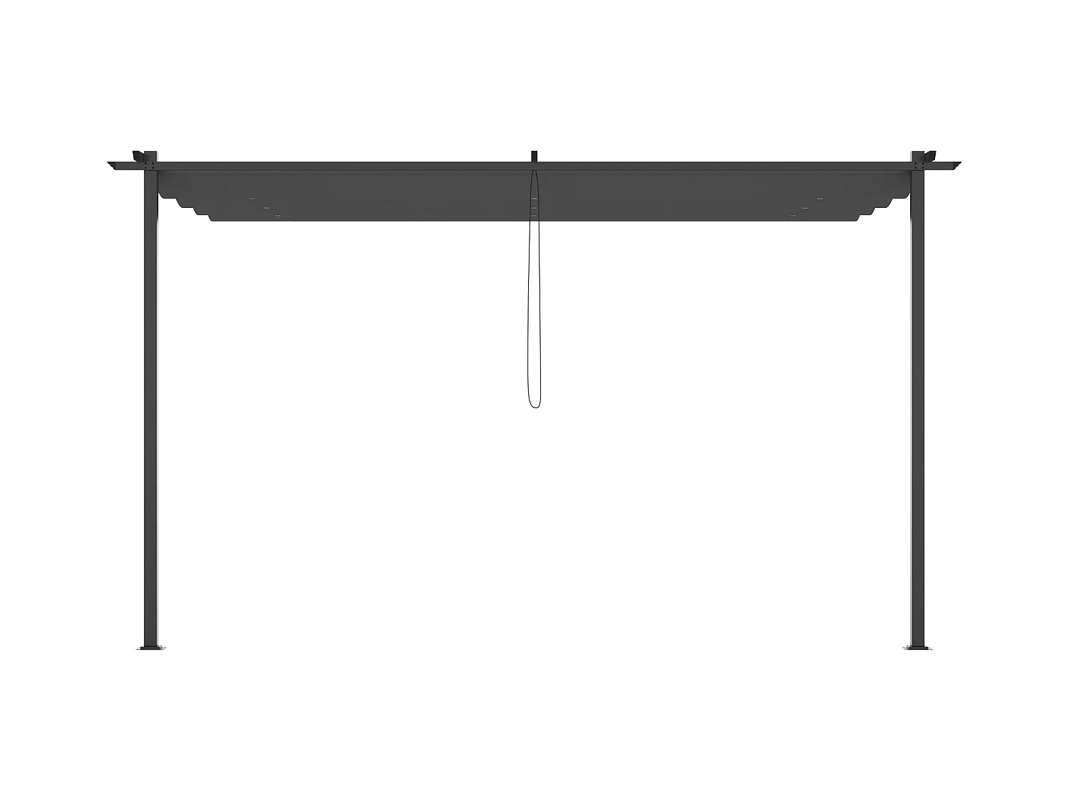 Pérgola de jardín gris oscuro 390x290x220 cm Outsunny