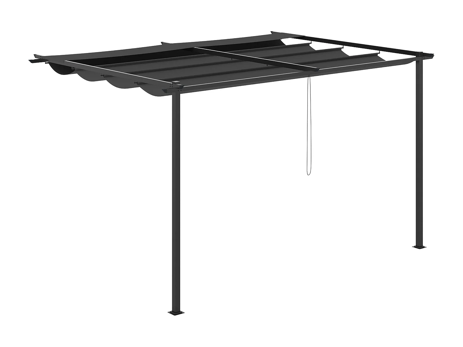 Pérgola de jardín gris oscuro 390x290x220 cm Outsunny