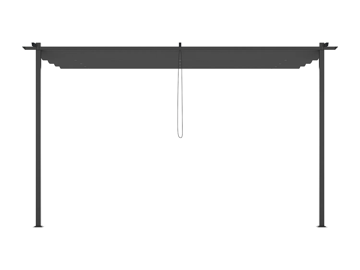 Pérgola de jardín gris oscuro 390x290x220 cm Outsunny