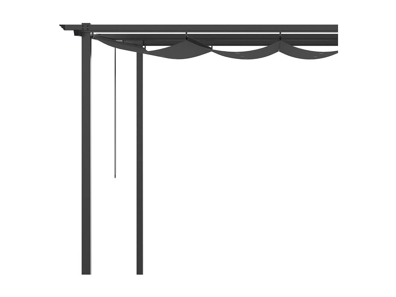 Pérgola de jardín gris oscuro 390x290x220 cm Outsunny