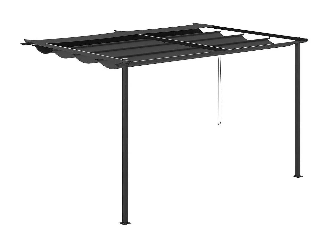 Pérgola de jardín gris oscuro 390x290x220 cm Outsunny