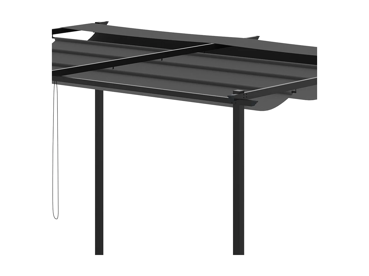 Pérgola de jardín gris oscuro 390x290x220 cm Outsunny