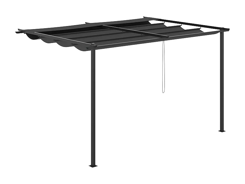 Pérgola de jardín gris oscuro 390x290x220 cm Outsunny