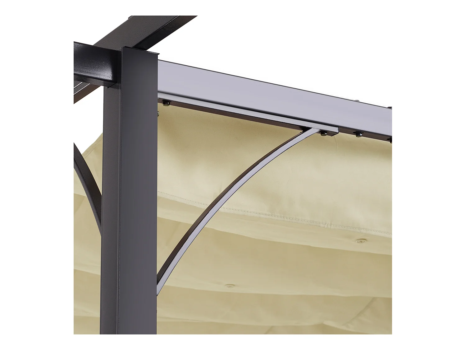 Pérgola beige y negro 300x300x230 cm Outsunny