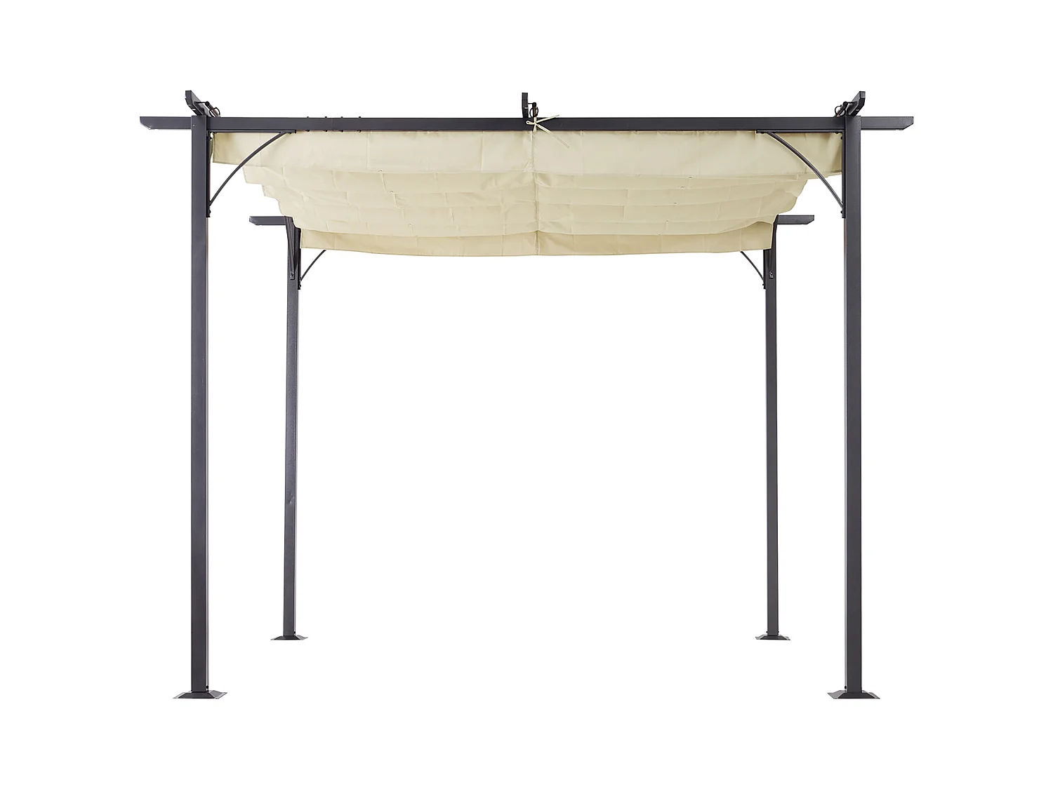 Pérgola beige y negro 300x300x230 cm Outsunny