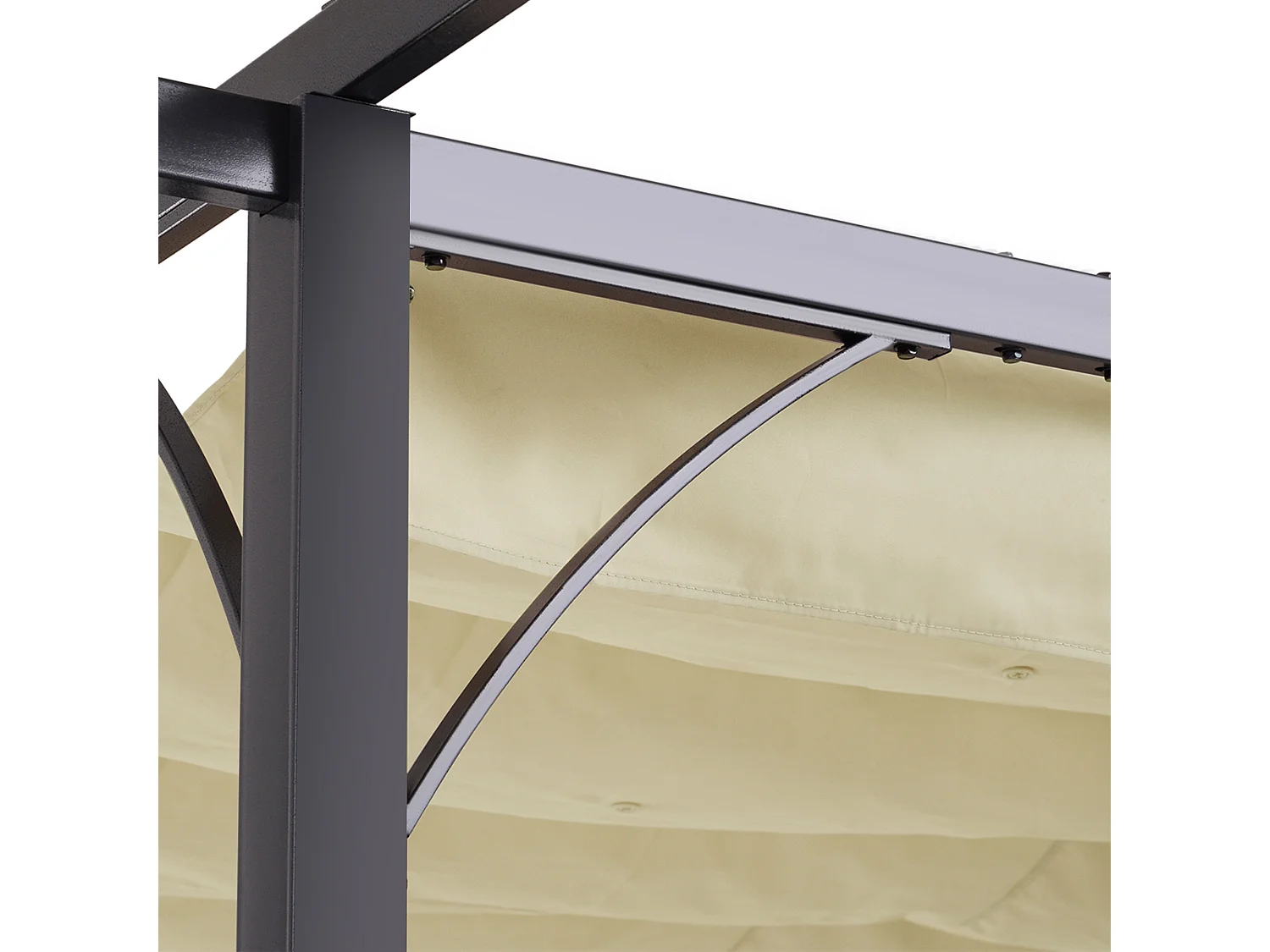 Pérgola beige y negro 300x300x230 cm Outsunny