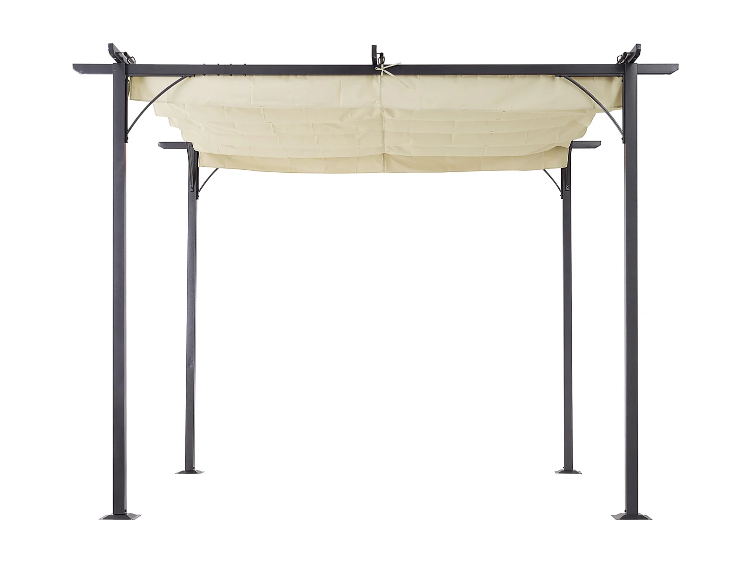 Pérgola beige y negro 300x300x230 cm Outsunny