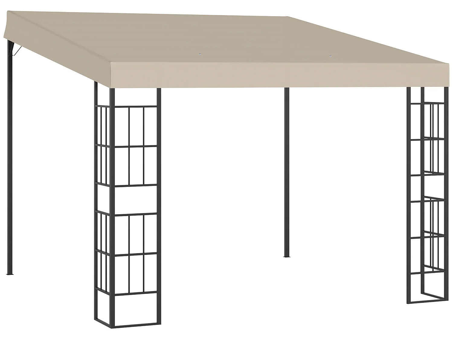 Pérgola de jardín beige 298x298x250 cm Outsunny