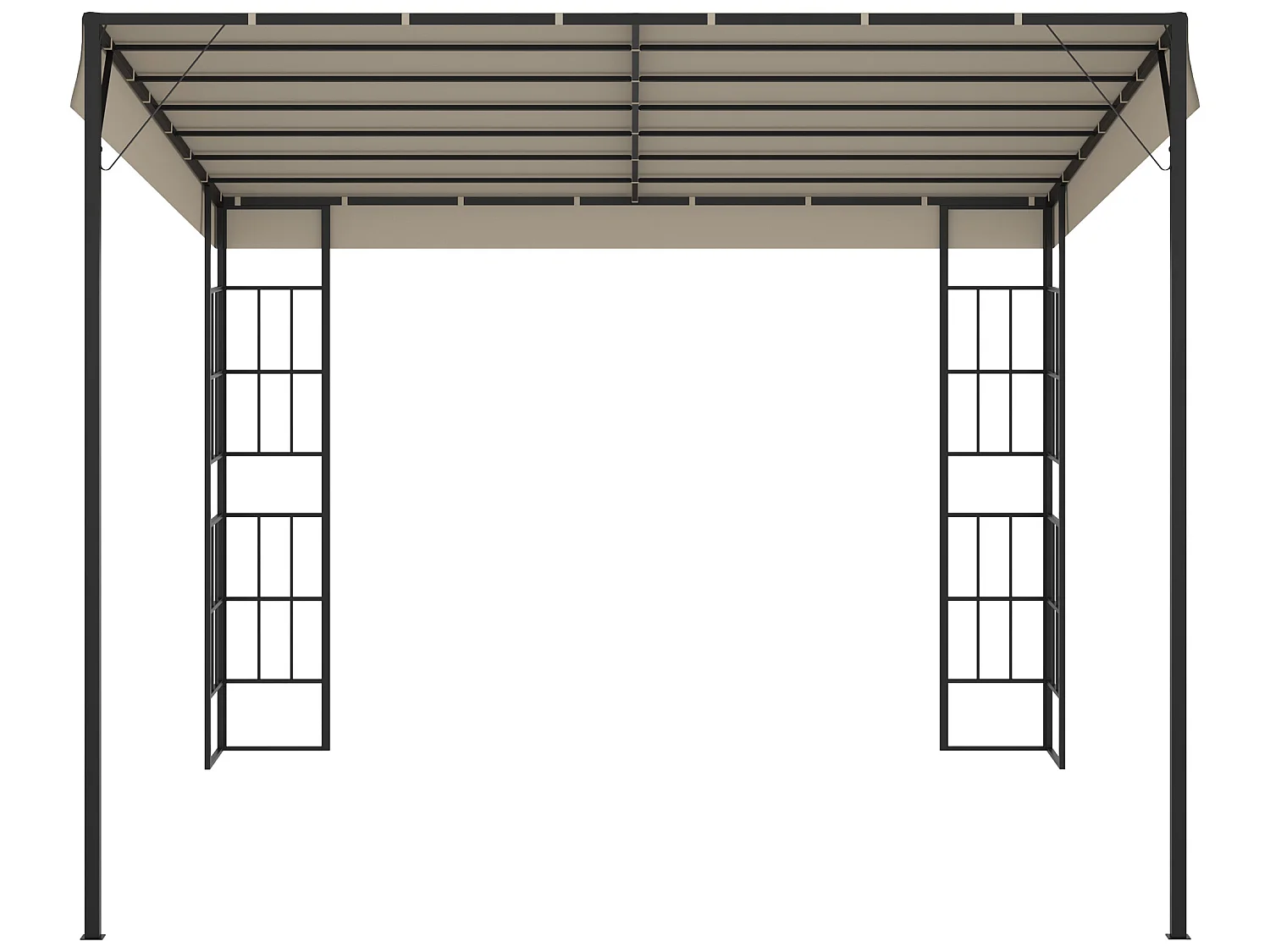 Pérgola de jardín beige 298x298x250 cm Outsunny