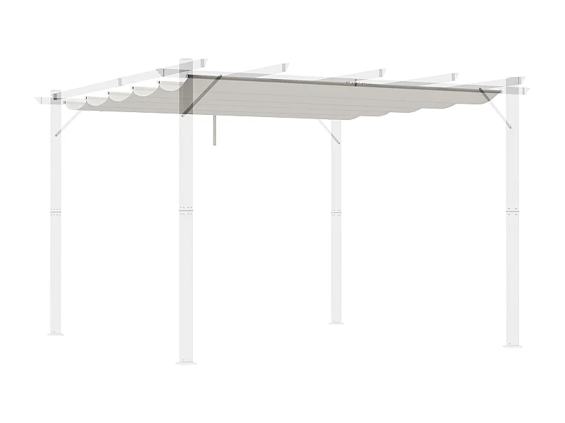 Cubierta para pérgola crema 250x255x6 cm Outsunny