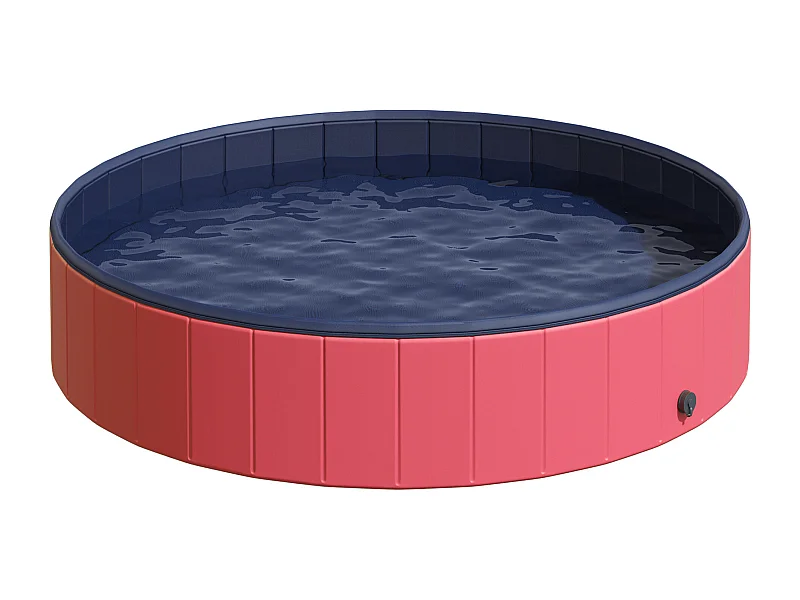 Piscina para mascotas rojo ø160x30cm PawHut