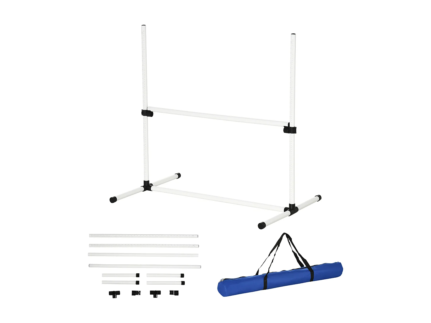 Set de entrenamiento de agilidad para perros blanco 99x65x94 cm PawHut