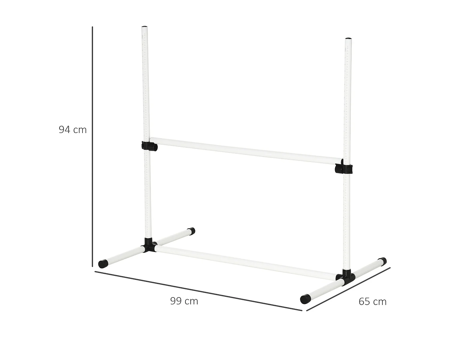 Set de entrenamiento de agilidad para perros blanco 99x65x94 cm PawHut