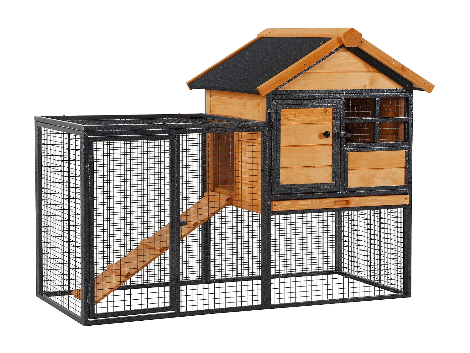 Conejera de exterior multicolor 122 x 63 x 92cm PawHut