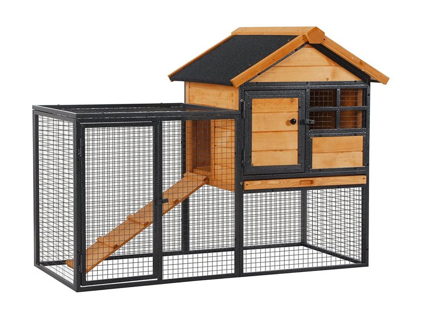 Conejera de exterior multicolor 122 x 63 x 92cm PawHut