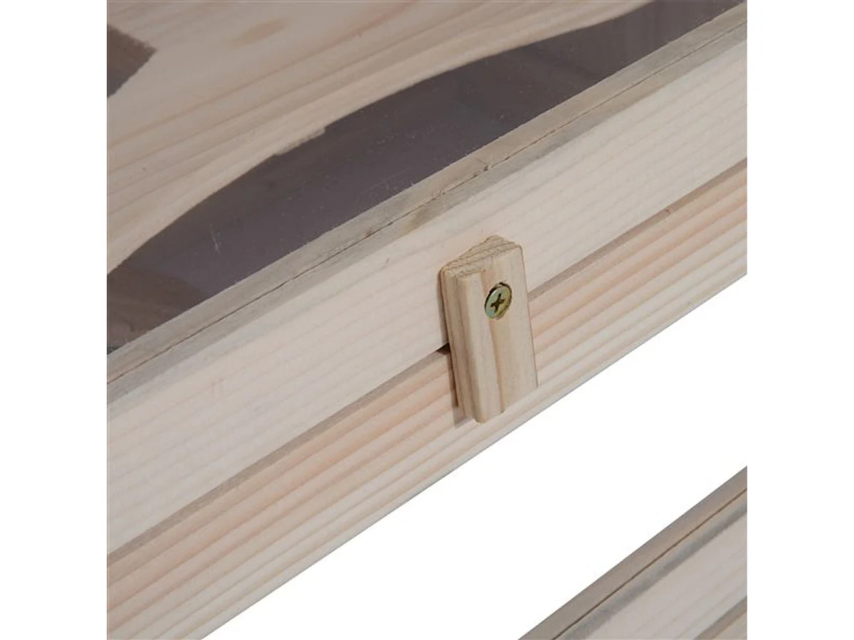 Jaula madera para hámster natural 60x35x42cm PawHut