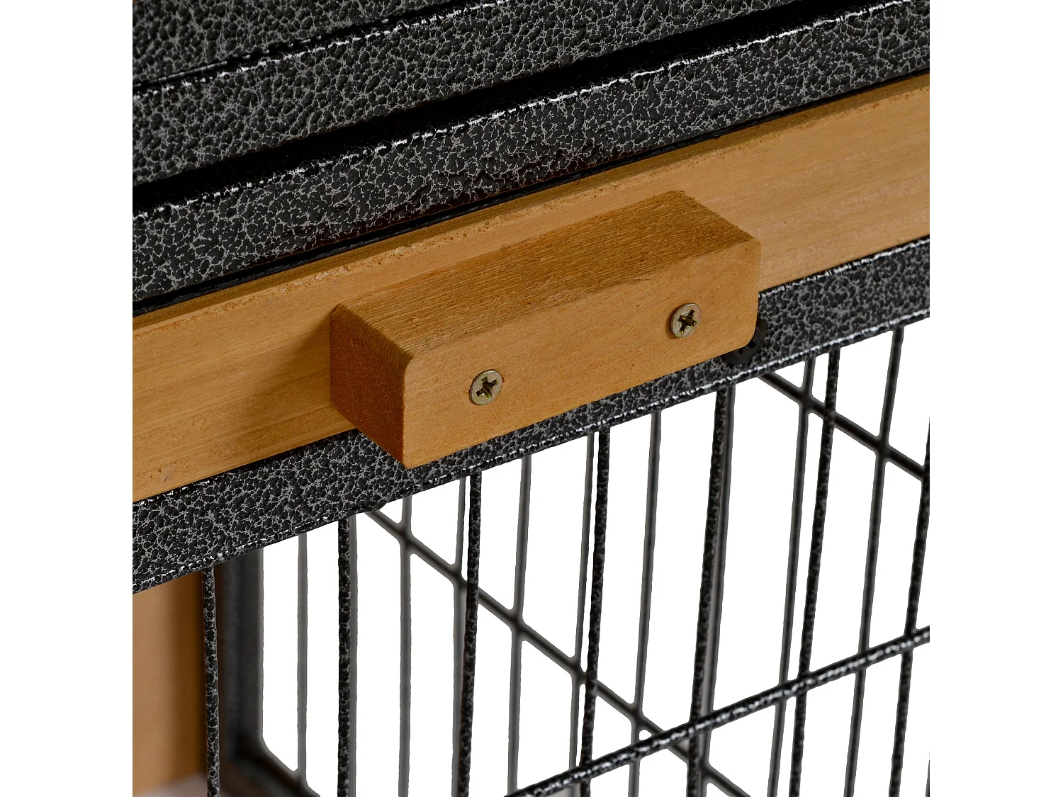 Conejera de exterior de madera amarillo, negro 89.5 x 45 x 81cm PawHut