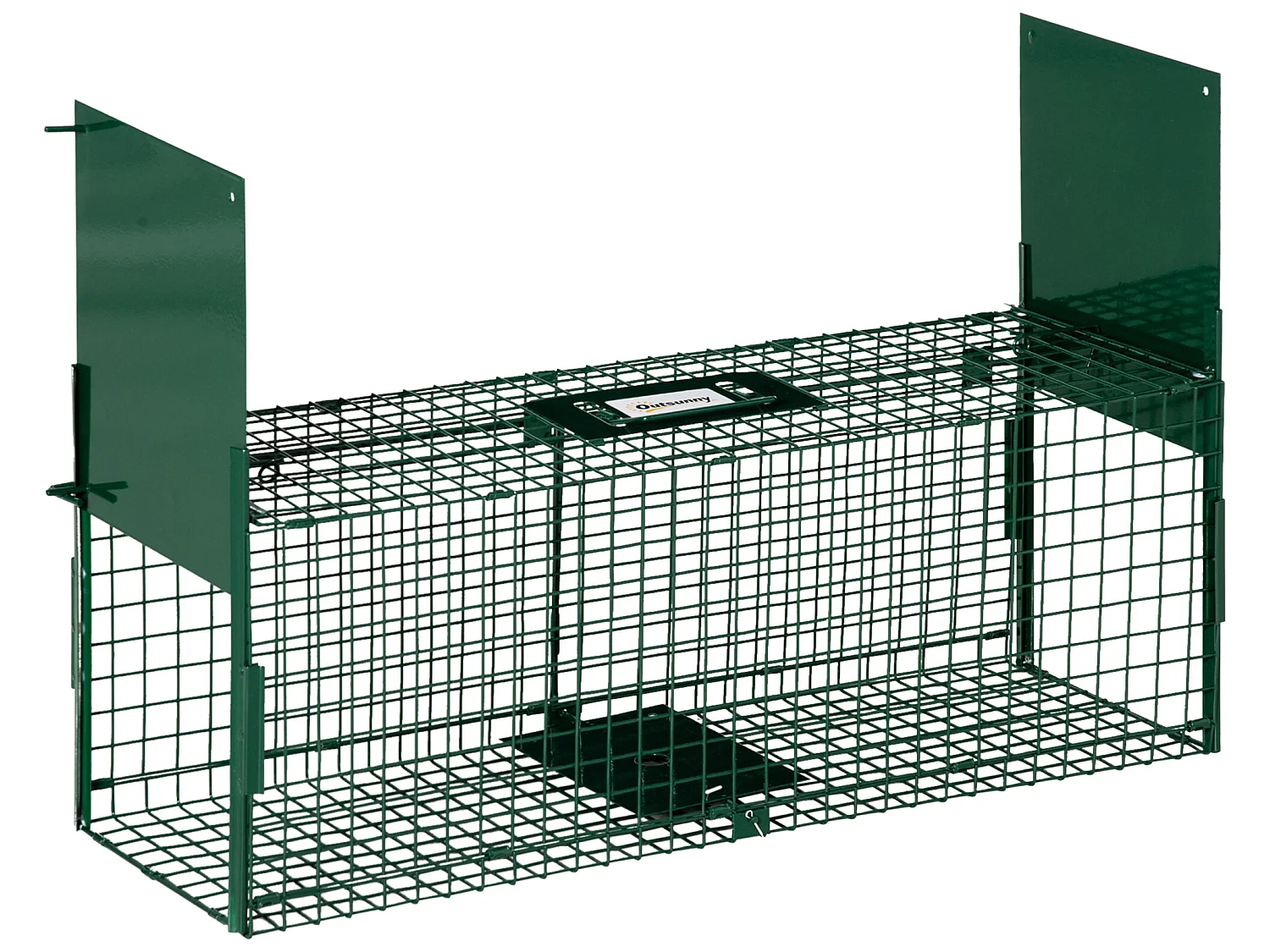 Trampa para animales verde 80x25x30 cm Outsunny