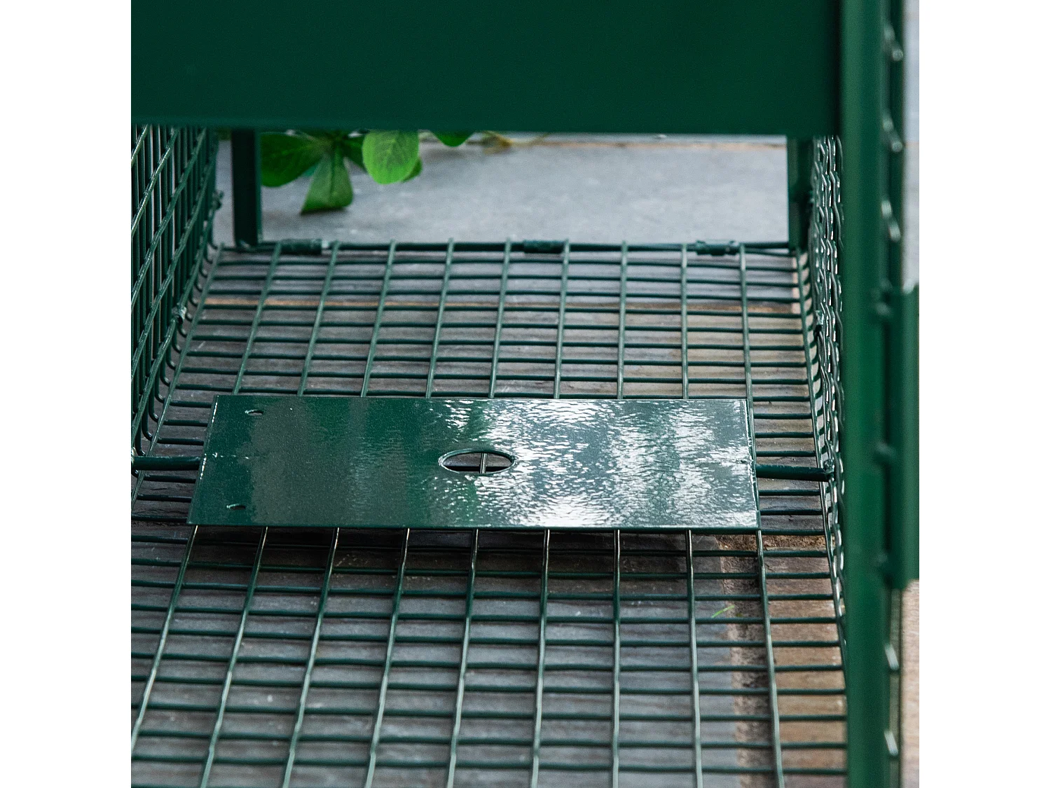 Trampa para animales verde 80x25x30 cm Outsunny