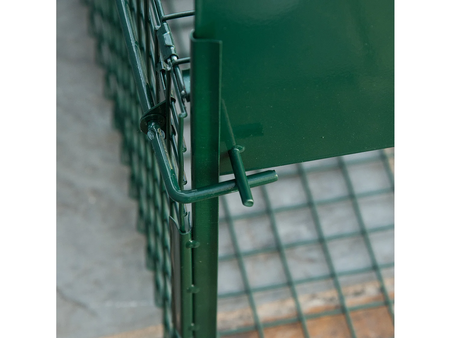 Trampa para animales verde 80x25x30 cm Outsunny