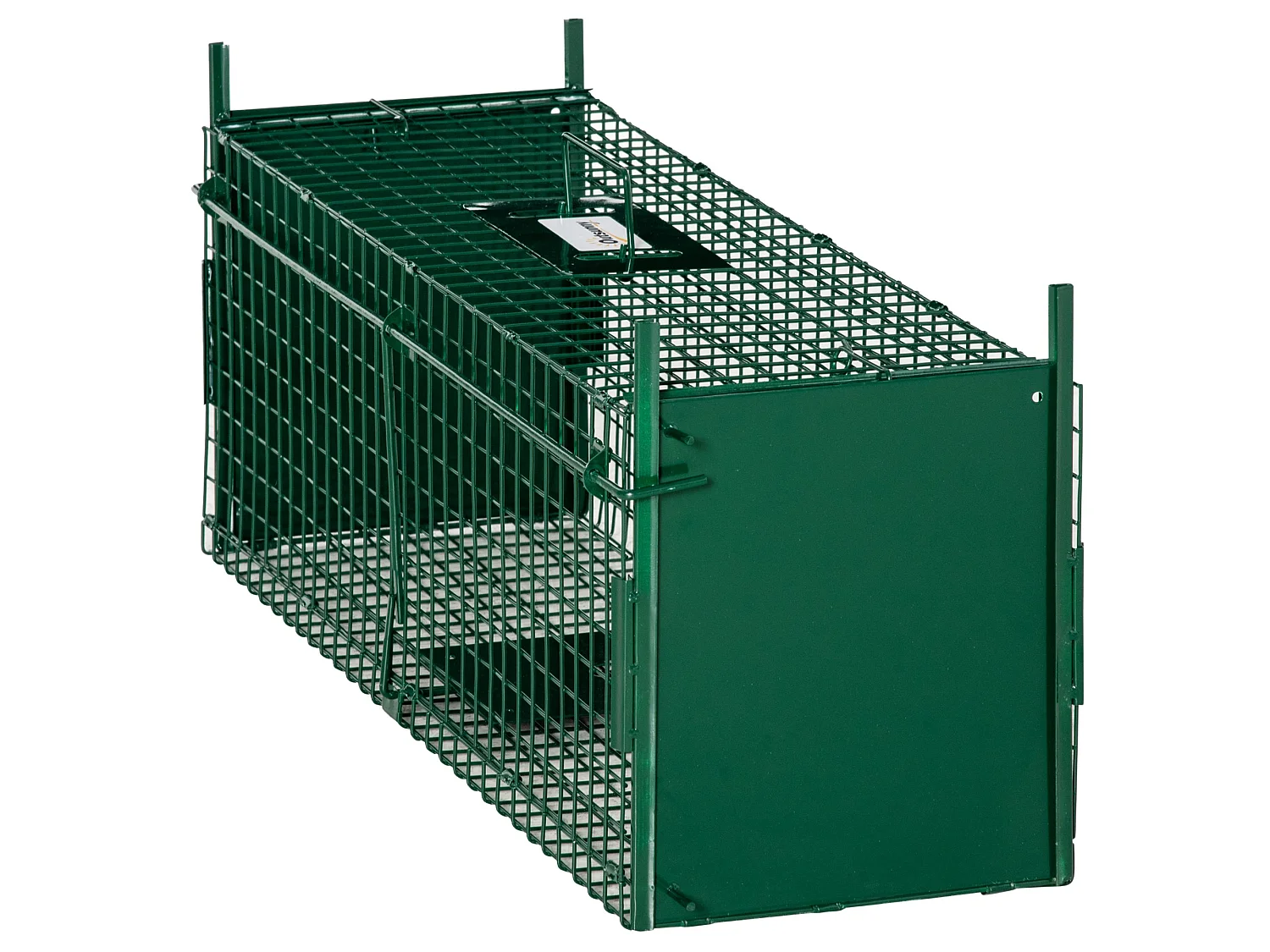 Trampa para animales verde 80x25x30 cm Outsunny