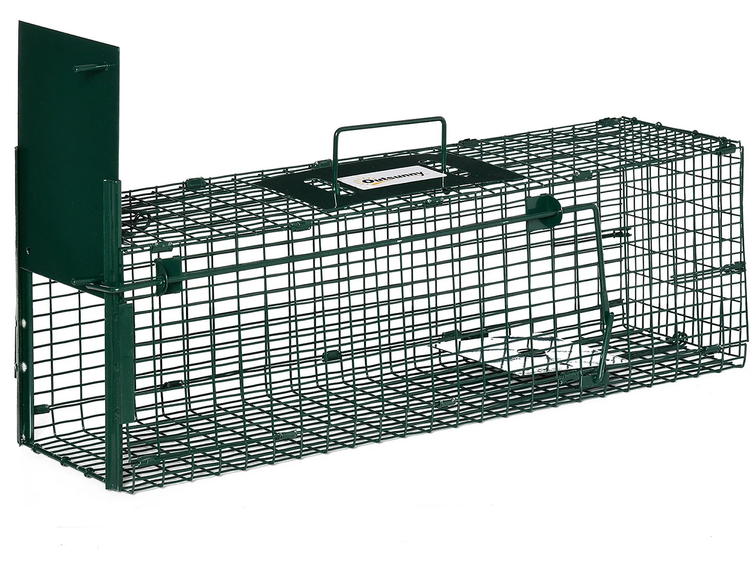 Trampa para animales verde 60x18x20 cm Outsunny