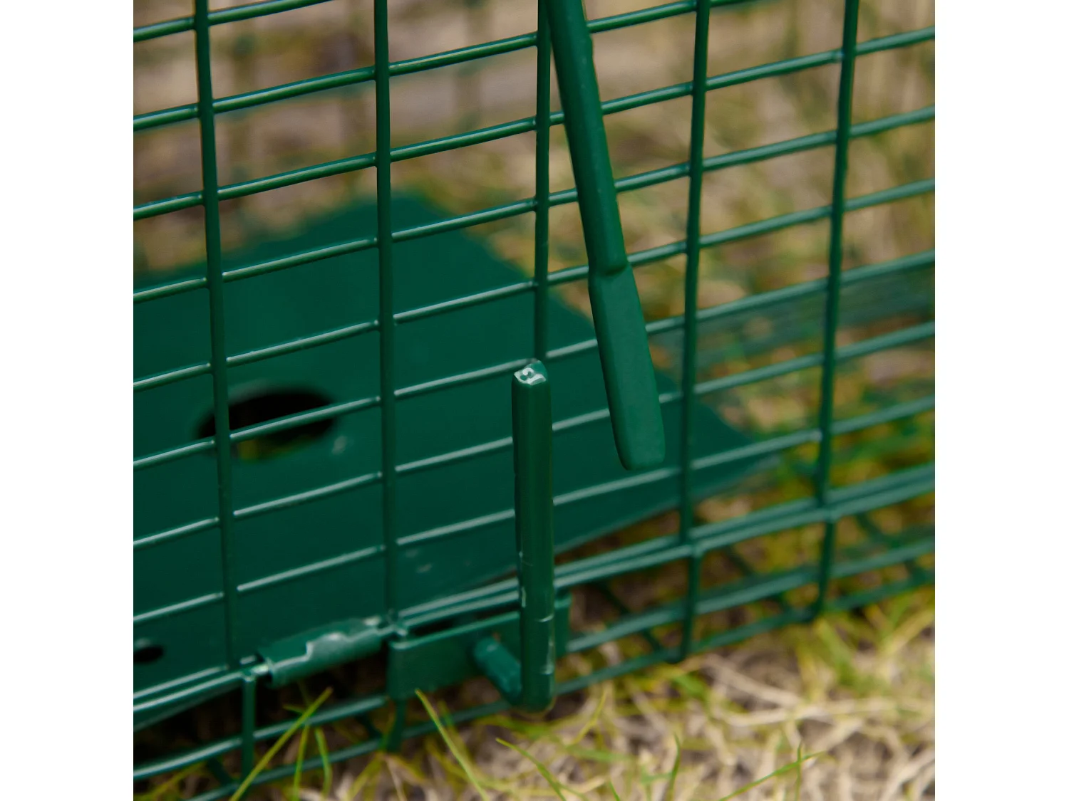 Trampa para animales verde 60x18x20 cm Outsunny