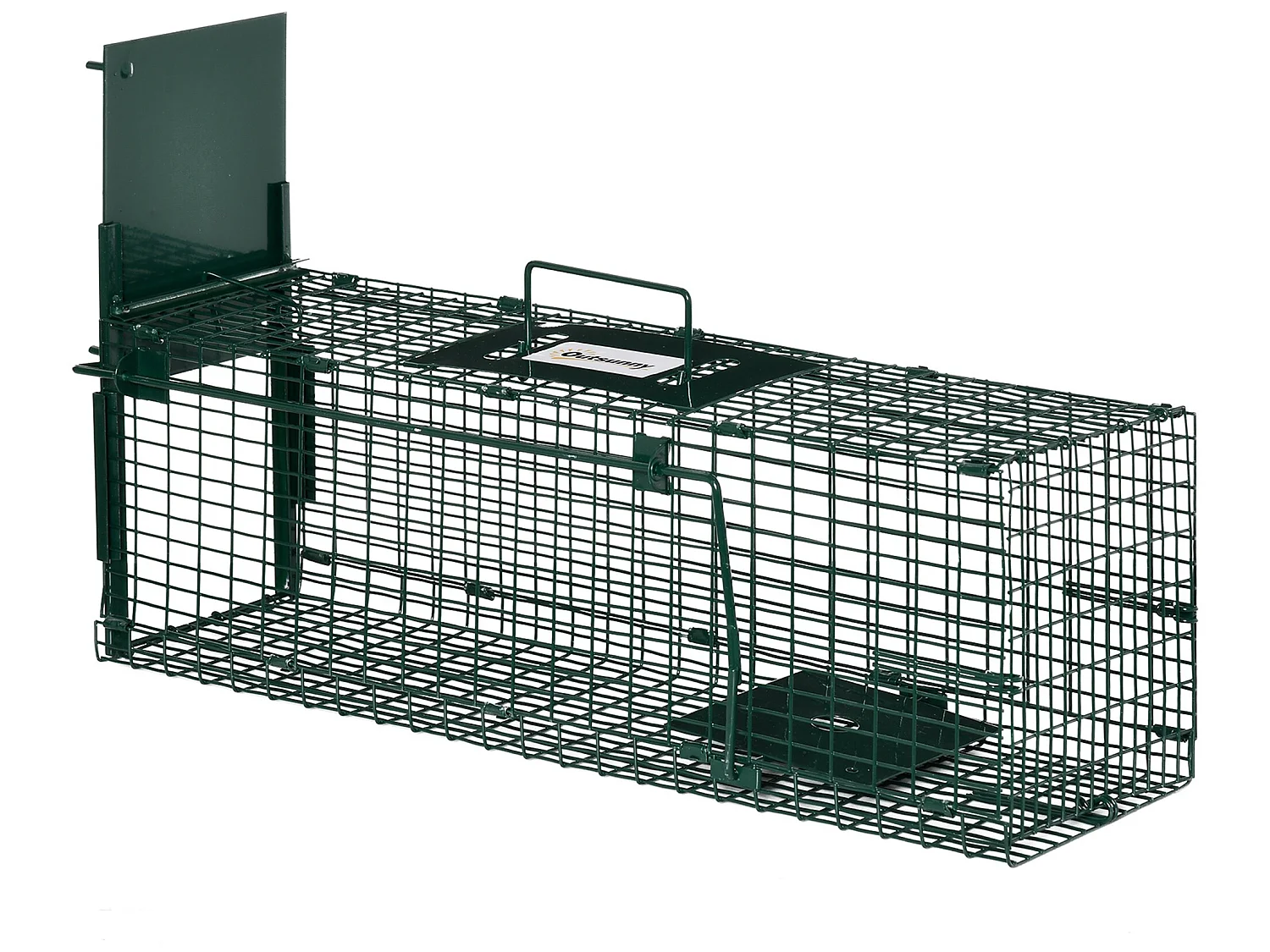 Trampa para animales verde 60x18x20 cm Outsunny