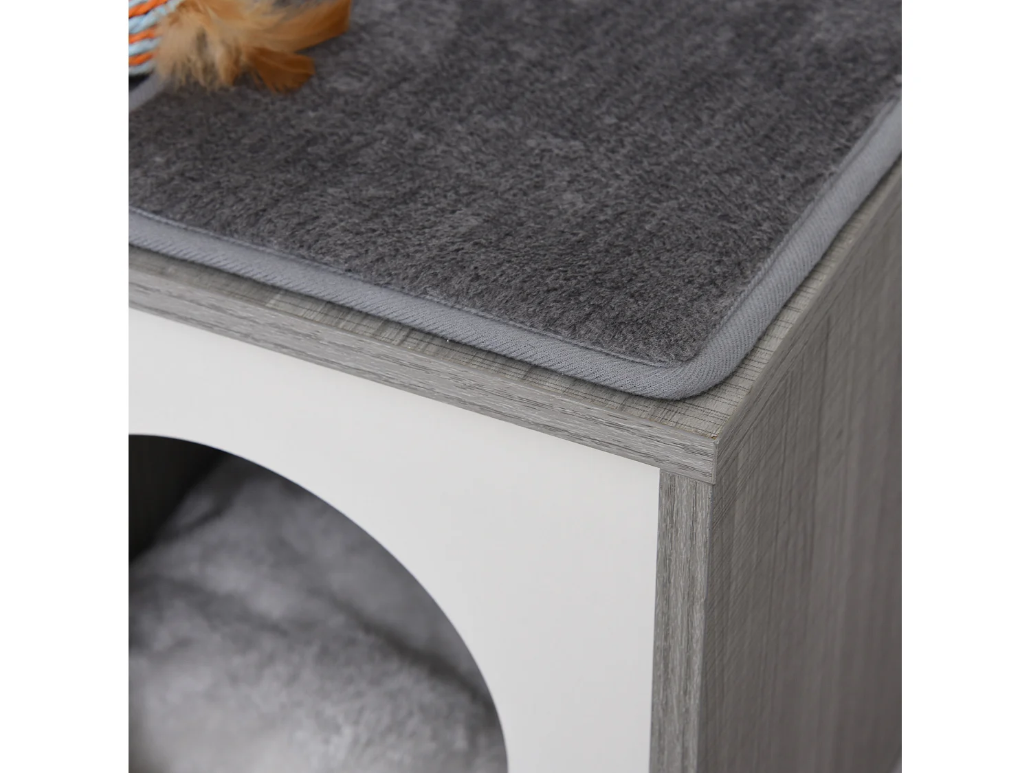 Árbol para gatos gris 59x39x62 cm PawHut