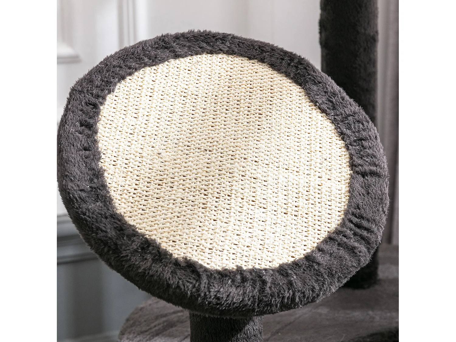 Árbol para gatos gris oscuro 64.5x50.5x153 cm PawHut