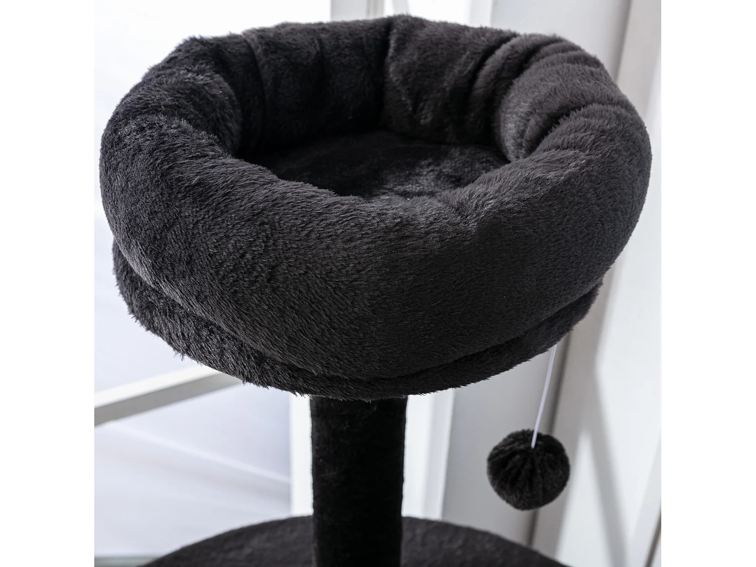 Árbol para gatos gris oscuro 64.5x50.5x153 cm PawHut