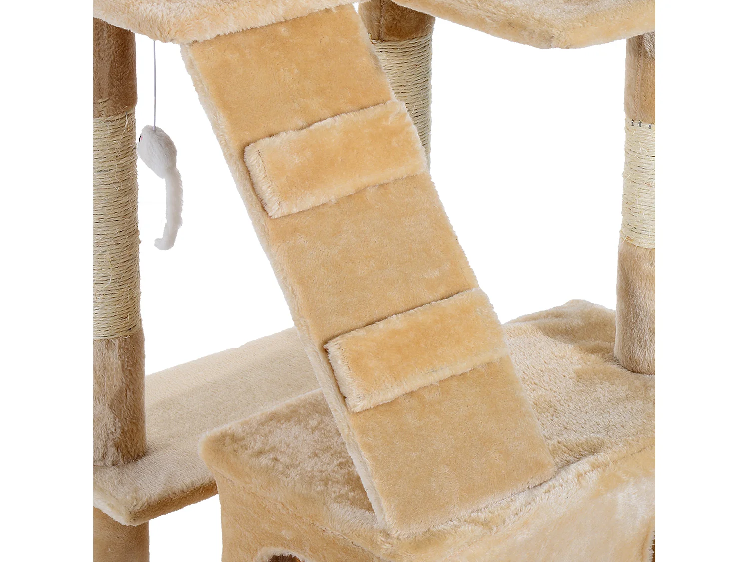 Árbol para gatos beige 50x50x170 cm PawHut