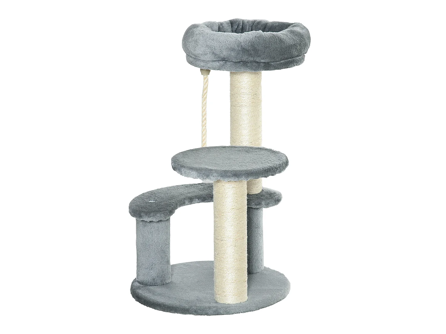 Árbol para gatos gris 40x40x65 cm PawHut