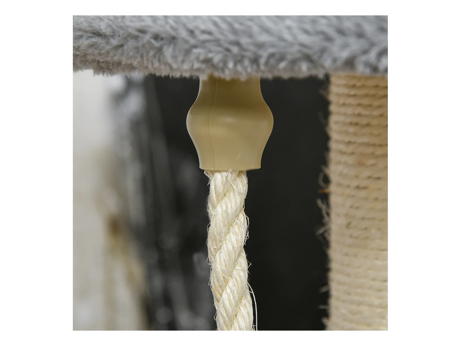 Árbol para gatos gris 40x40x65 cm PawHut