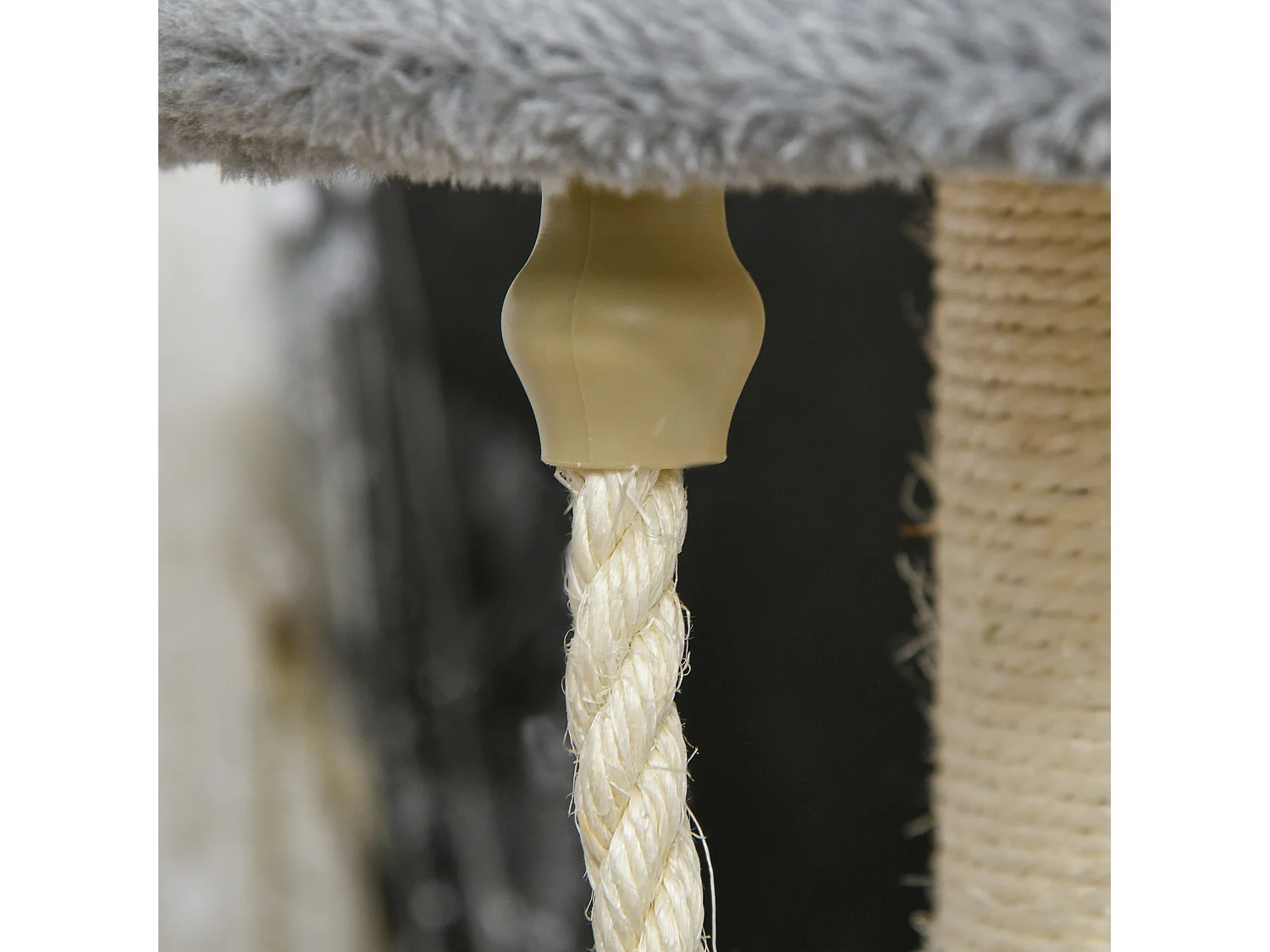 Árbol para gatos gris 40x40x65 cm PawHut