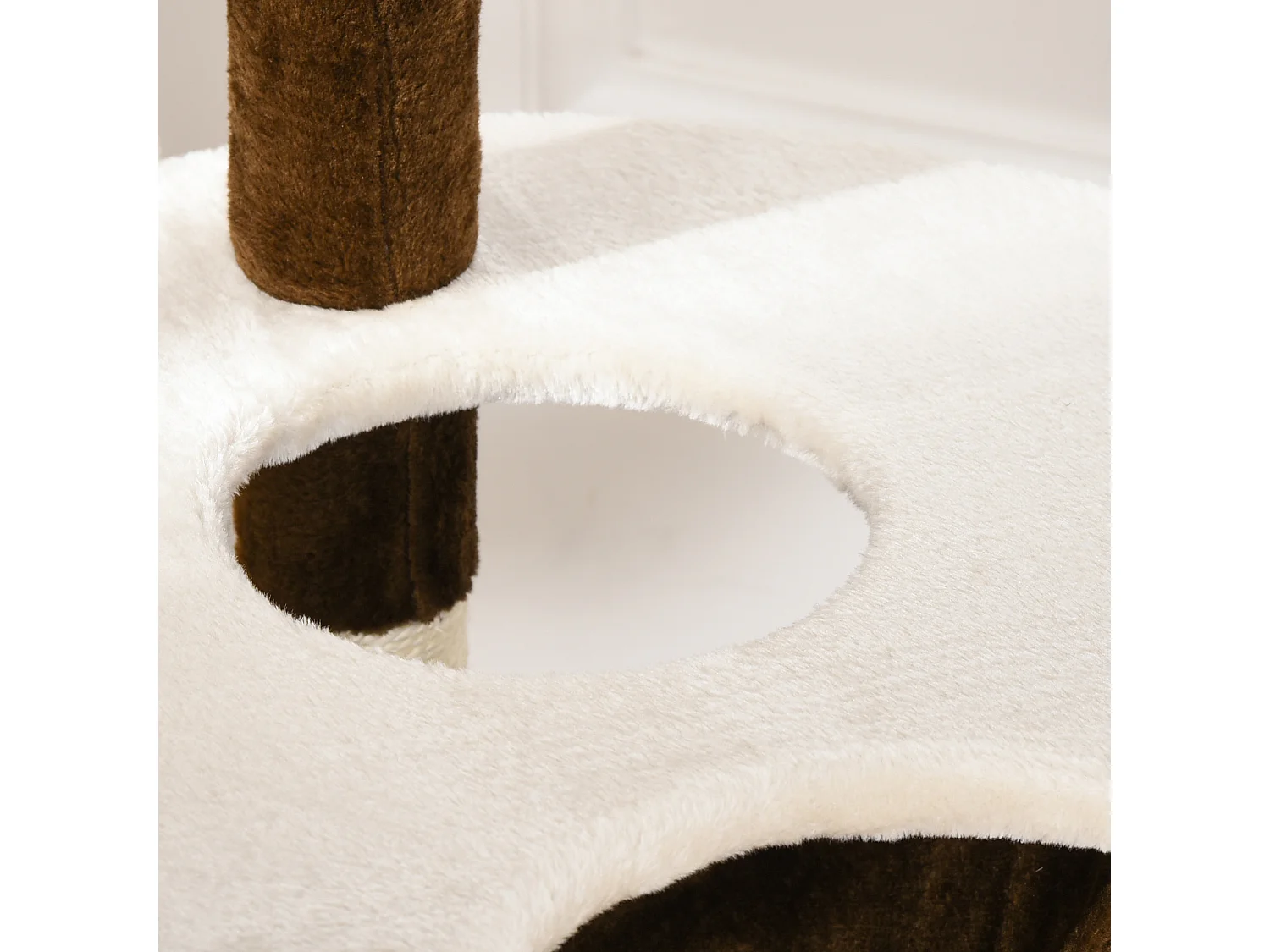 Rascador para gatos marrón y crema 65x50x153 cm PawHut